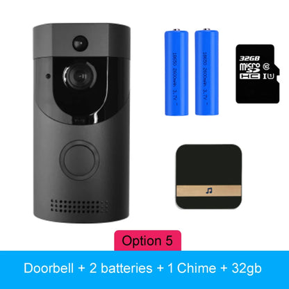 Smart Video Doorbell Waterproof Cover Night Vision Home Security TF Card Storage Camera Digital Visual Intercom WIFI Door Bell