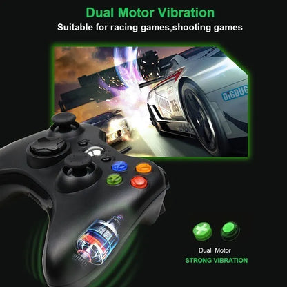 For Xbox 360 Wired Game Controller USB Wired Joystic Gamepad for Microsoft Xbox 360, PC Windows 7,8,10 with Dual-Vibration Turbo