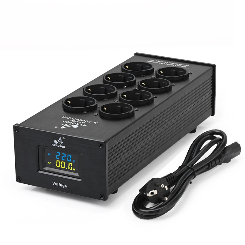 Hi-end EU Hifi Power Filter for Standard EU Socket Noise-free Audio Purifier Filter Power Conditioner with EU Outlets Strip