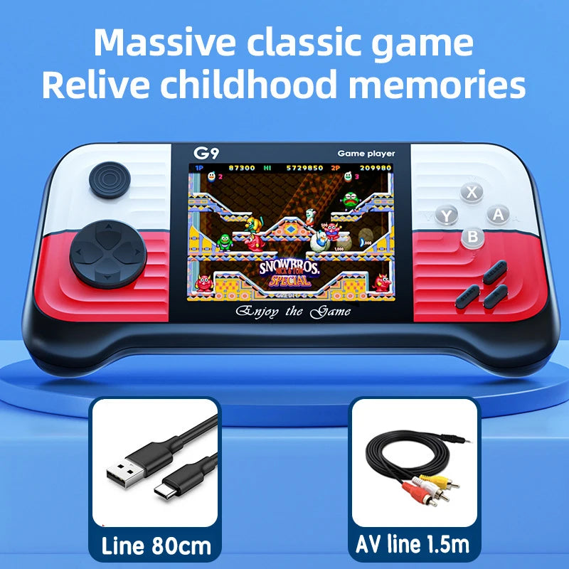 G9 Handheld 3.0-Inch high-Definition Screen Game Console Rocker Retro Hit Color Handheld PSP Game Console Arcade 666 Games