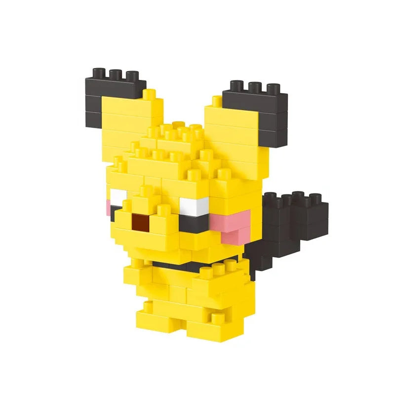 Pokemon Small Simple Building Blocks Pikachu  anime figure  Action Toys Graphics Diamond Mini Model Pocket Monster Collect Gift