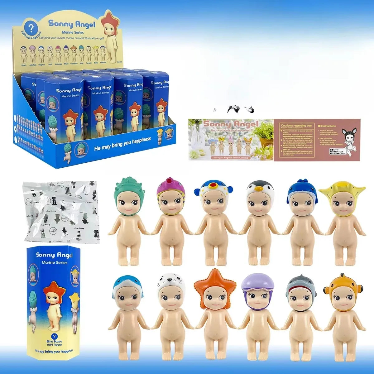 1Set Sonny Angel Blind Box 20th XMAS Love Hippers Back Dreaming Fruit Vegetable Series Toys Adult Figure Doll Valentine's Day