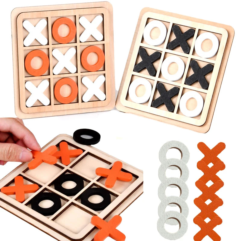 Interest Chess Board Game Table Set For Boys/Girls Tic Tac Toe Birthday Gifts Brain Game Toys For Kids 6-8