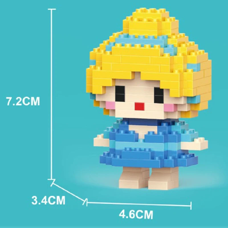 Cartoon Micro Building Blocks Package Toys Diamond Particles Mini 3D Puzzle Figures Mario Model Decoration Game Toys Gifts