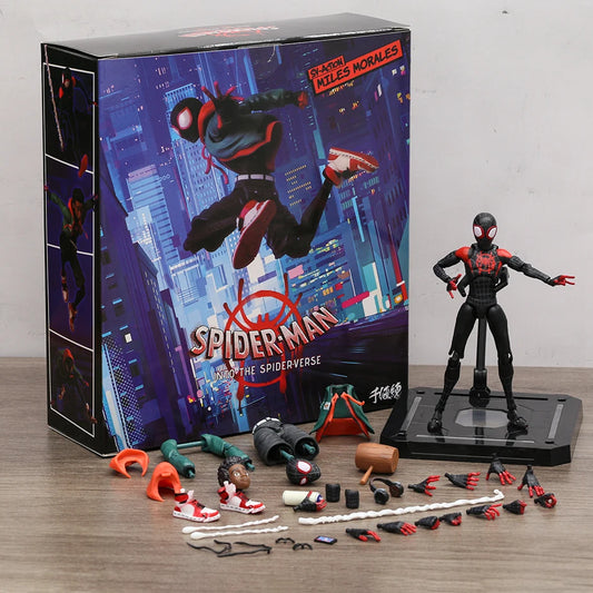 Sentinel Miles Morales SV-Action Spider-Man Into The Spider Verse Action Figure Model Toy Gift Collection Figurine