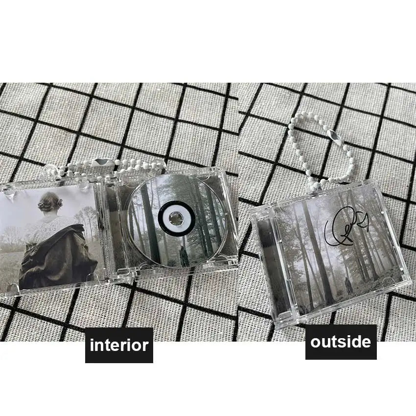 1pcs Custom mini CD case NFC Play songs DIY Artist Singer Music CD Smart Keychain Backpack decorative hangings