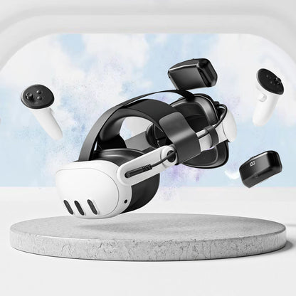 GOMRVR Battery Head Strap compatible with Meta Quest 3/3S Replacement of Elite Strap 20 watt Magnetic Fast Charge 10000 battery