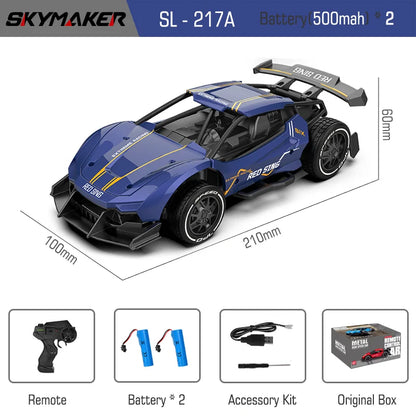 RC Metal Car Toys 1/24 2.4G High Speed Remote Control Mini Scale Model Vehicle Electric Metal RC Car Toys for Boys Children Gift