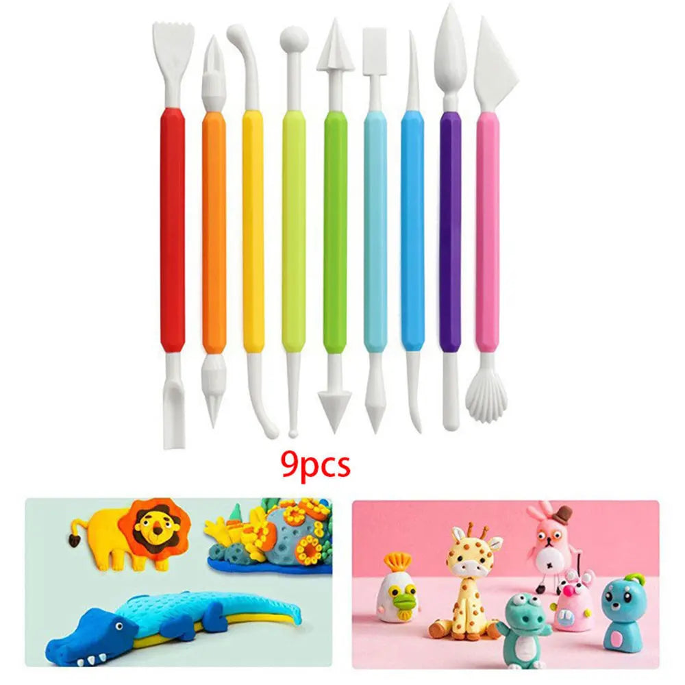 Children Dough Tool Set 3D Plastic Mold And Dough Clay Knife Mold Boys And Girls DIY Toy Cutting Roller And Game Accessories