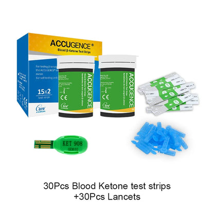 Blood Ketone Hemoglobin Uric Acid Blood Glucose Test Strips Test Strips for PM800 4 in 1 Meter Diabetes Gout HB Anemia Monitor