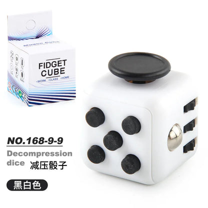 Fashion Decompression Dice Autism Adhd Anxiety Relieve Toy Adult Kids Fingertip Press Button Toys Rainbow Dice Antistress Cube