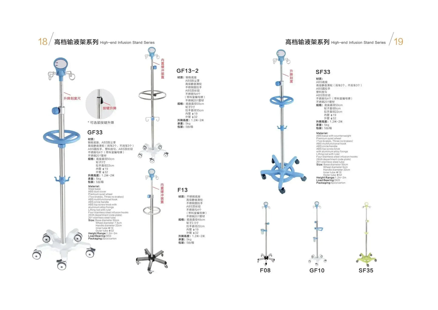 On sale medical IV pole stand adjustable Infusion stand convenient and durable drip stand