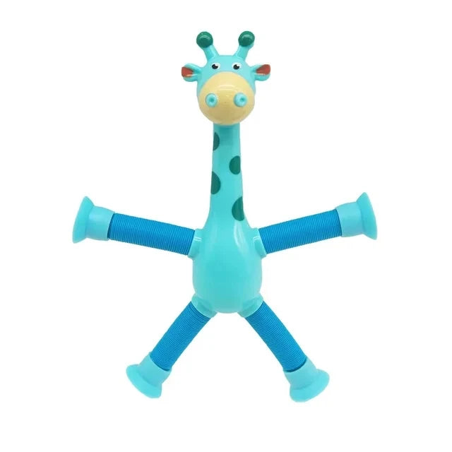 Soft Silicone Building Blocks Toy Animal Shape Suction Toy for Kids Stress Release Parent-Child Interactive Game Sucker Bath Toy
