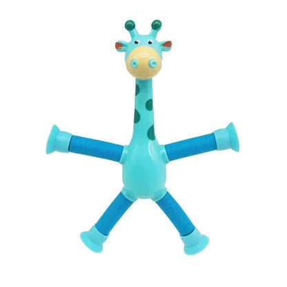 Soft Silicone Building Blocks Toy Animal Shape Suction Toy for Kids Stress Release Parent-Child Interactive Game Sucker Bath Toy