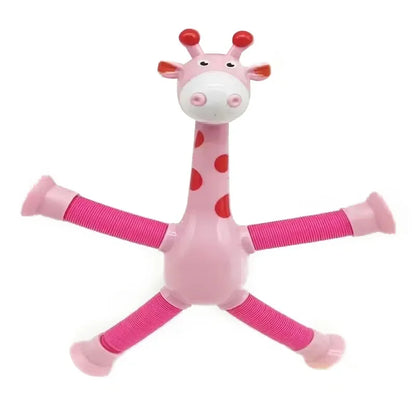 Children Suction Cup Toys Pop Tubes Stress Relief Telescopic Giraffe Fidget Toys Sensory Bellows Toys Anti-stress Squeeze Toy