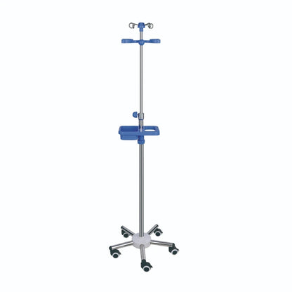 Medical Adjustable Hospital Mobile  Stand IV Pole Drip Stand
