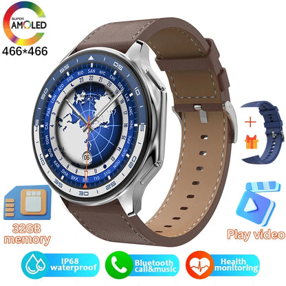2024 New For OPPO Watch X Smart Watch 4G Memory Music Video Bluetooth Call IP68 Waterproof AMOLED Smartwatch For TWS Earphones ﻿
