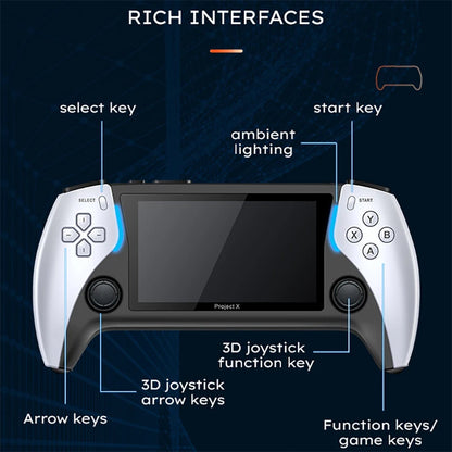 New Project X 4.3 Inch High-Defintion Ips Screenhandheld Game Console Supports Ps1 Arcade Hd Output For Dual Joystick Hd Output