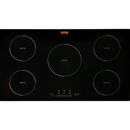 VEVOR 5 Burners 30/36 Inch Electric Induction Cooktop Stove Hob Built-in Burner Cooker Sensor Touch Control Magnetic Cooker