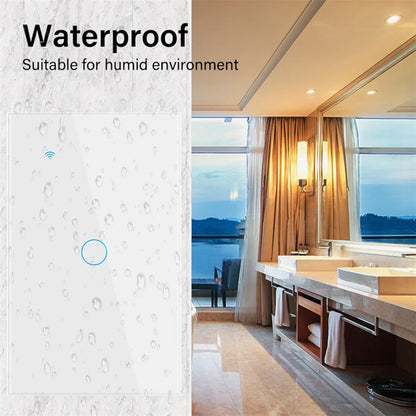 Tuya US WiFi Smart Light Switch Neutral Wire Required 1/2/3/4 Gang Smart Home Switch Works With Smart Life APP Alexa Google Home