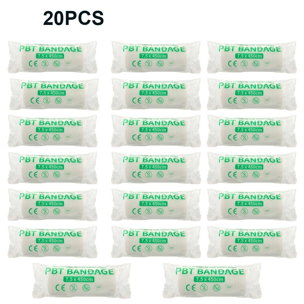 5/10/20pcs/lot 7.5cm X 4.5m Cotton PBT Elastic Bandage Medical Supply Conforming First Aid Gauze Wound Dressing Emergency Care
