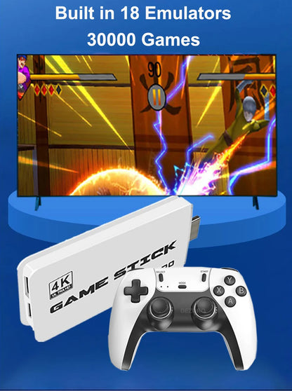 M15 Game Stick 4K Video Juegos TV Game Console Wireless Gamepads Video Game 128G 40000 Retro Game HD Output Two-player for PS1