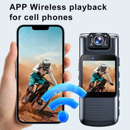 1080P/ 2K Sports Camera Handheld Camera Action Recorder WiFi IR Night Vision Camera with Magnetic Clip Back Clip