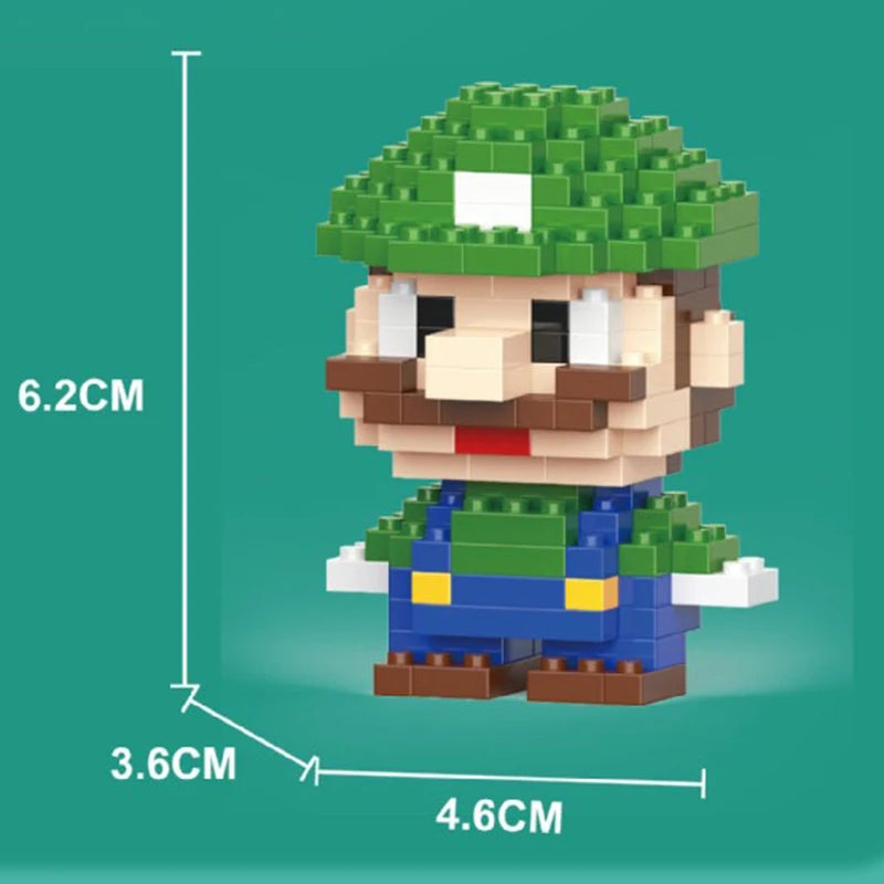 Cartoon Micro Building Blocks Package Toys Diamond Particles Mini 3D Puzzle Figures Mario Model Decoration Game Toys Gifts