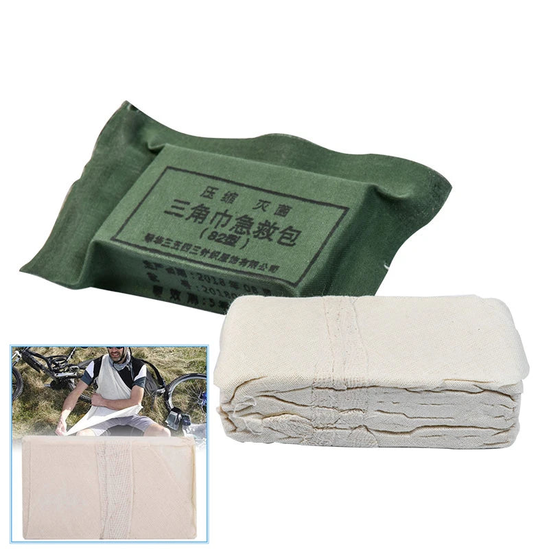 Army Troop Training Compression 82 Triangle Towel Bandage First Aid Kit Emergency Gauze Compression Sterilization Medical Rescue