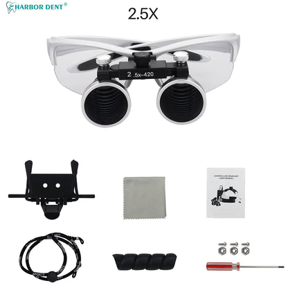 Dental Loupes 3.5x2.5x 320-420mm Goggles Lab Medical Binocular Magnifier Dental Surgery Surgical Optical lens magnifying Glass