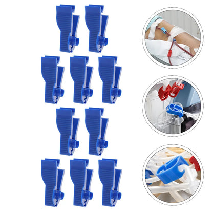 10 Pcs Dialysis Clip Peritoneal Pipeline Fixator Tubing Clamps Bag Clips Supplies Accessory