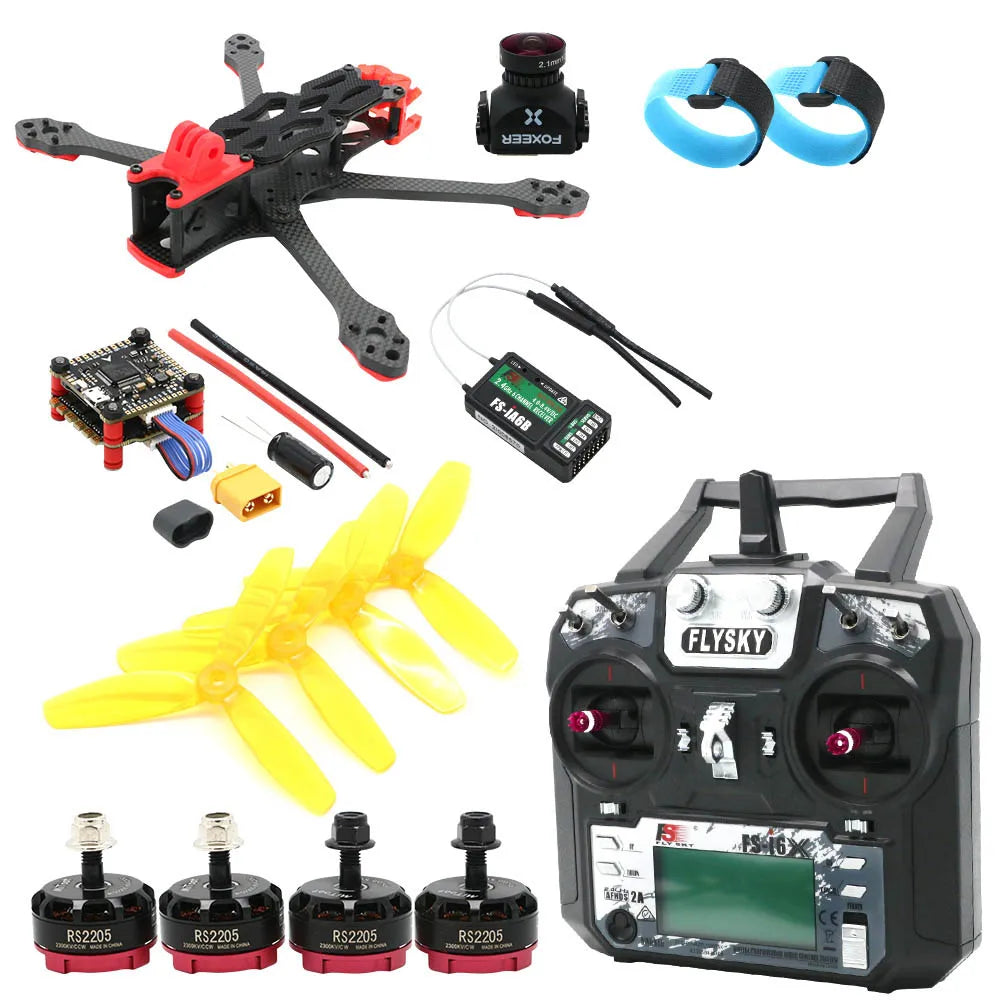 Flysky i6X 5inch 225mm Carbon Fiber Frame F4 V3S Flight Control 4in1 45A ESC 2205 2300KV Motor For APEX FPV RC Racing Drone