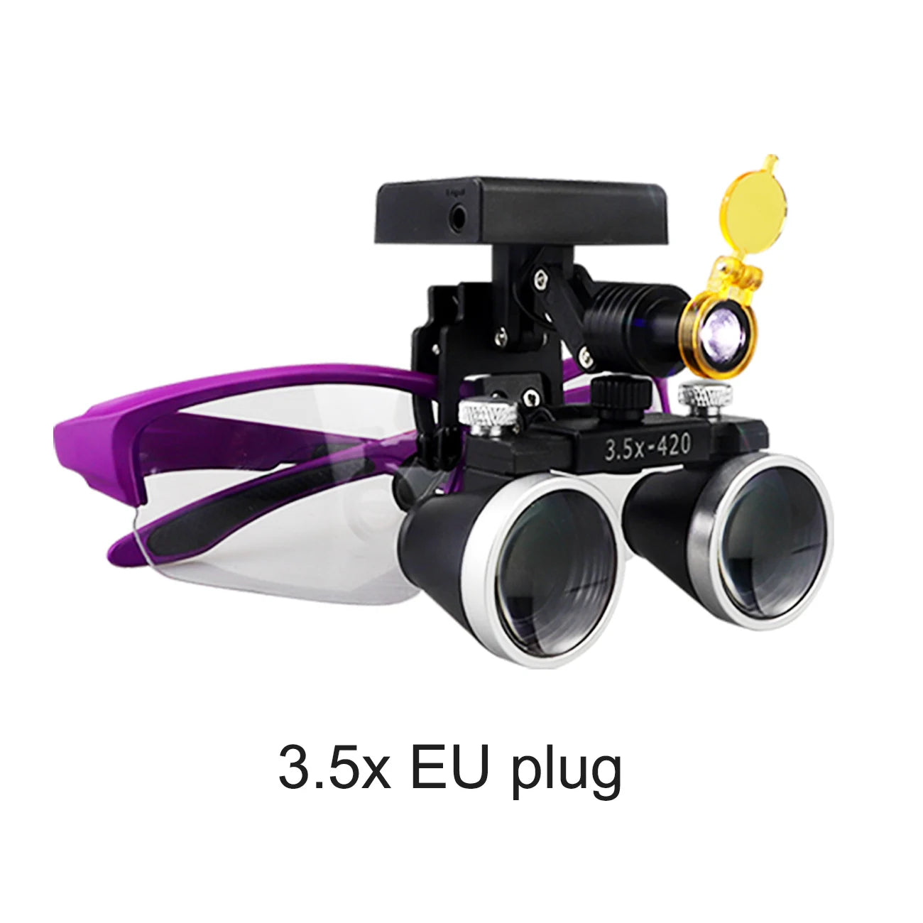 Dental Loupes Dental Magnifier Dental Lab Medical Loupes Magnification Binocular 2.5/3.5x Headlight Wireless  5W Headlamp