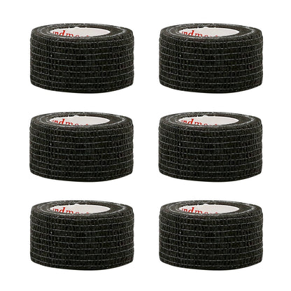 24Rolls Kindmax Self Adhesive Bandage Black, Elastic Breathable Sports Non-woven Wrap Finger Tape For Wrist Ankle First Aid