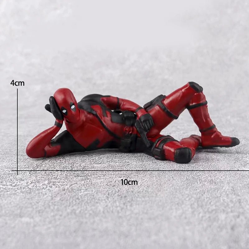 Deadpool Action Figures Desk Car Interior Decoration Pendant Marvel Model Accessories Mini Doll Figurine Kids Cartoon Toys Gift