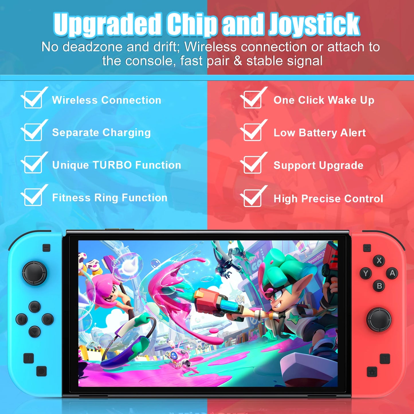 Joycons Gamepad For Nintendo Switch//Lite/Oled/Ios/Android Bluetooth Wireless Controller Joystick With Trubo Video Game Consoles