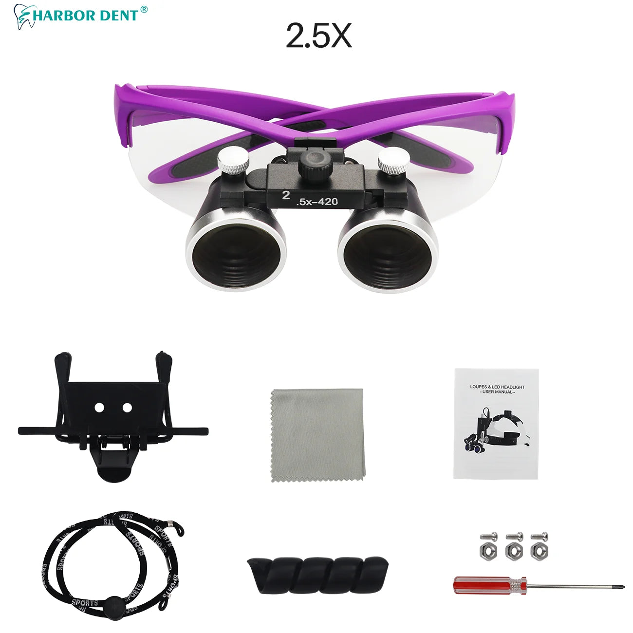 Dental Loupes 3.5x2.5x 320-420mm Goggles Lab Medical Binocular Magnifier Dental Surgery Surgical Optical lens magnifying Glass