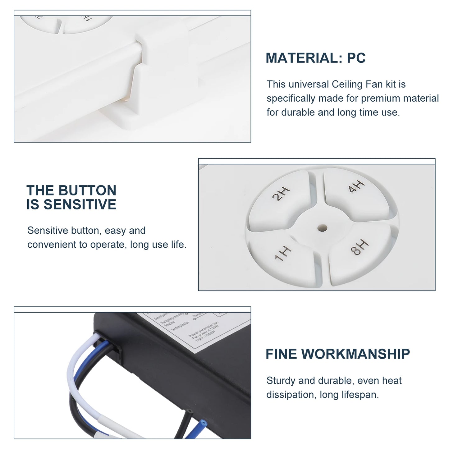 1pc Fan Lamp Controller Universal Ceiling Fan Remote Control Kit Wireless Intelligent Timing Controller Without