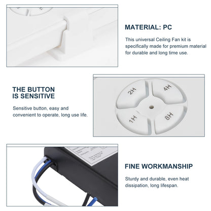 1pc Fan Lamp Controller Universal Ceiling Fan Remote Control Kit Wireless Intelligent Timing Controller Without