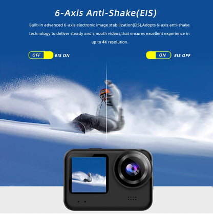 4K60FPS 20MP Action Camera 5M Body Waterproof EIS DVR 170D Sports Video Recording Dual Display 2" Touch Screen 1080P Webcam
