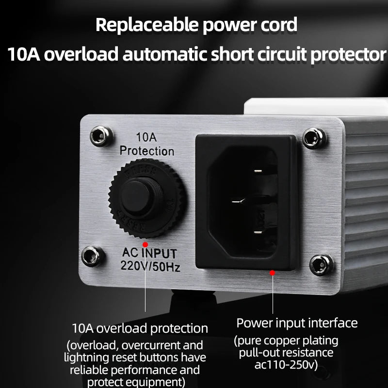 ATAUDIO Hifi Power Filter Power Power Conditioner Purifier Surge Protection with US Plug and Universal Socket