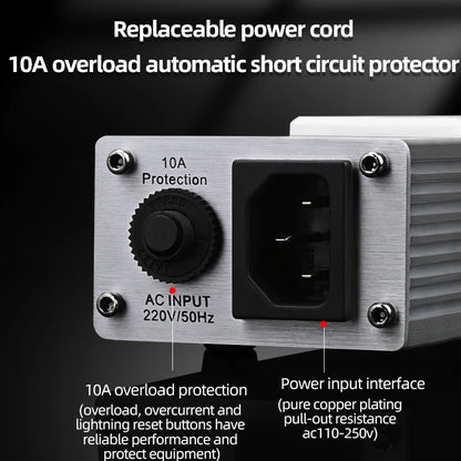 ATAUDIO Hifi Power Filter Power Power Conditioner Purifier Surge Protection with US Plug and Universal Socket