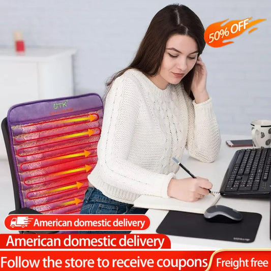 Infrared Heating Pad, Amethyst Heating Pad,Heat Chair Pad, Far Infrared Heating Pad for Lower Back, Upper Back,Memory Function