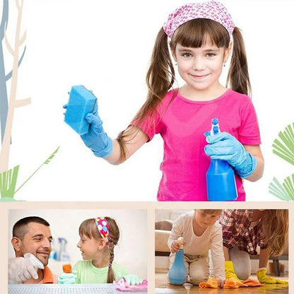 Kids Disposable Nitrile Gloves Children Powder Latex Free Household Cleaning Gloves Crafting Painting Gardening Washing Gloves