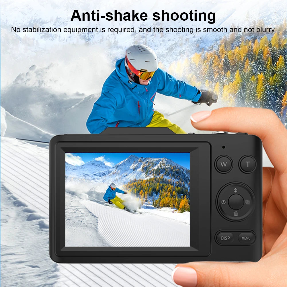 HD 4K 48MP Digital CCD Camera 16X Zoom Point Shoot Camera 2.8 Inch Screen Photography Video Camera for Boys Girls Teens