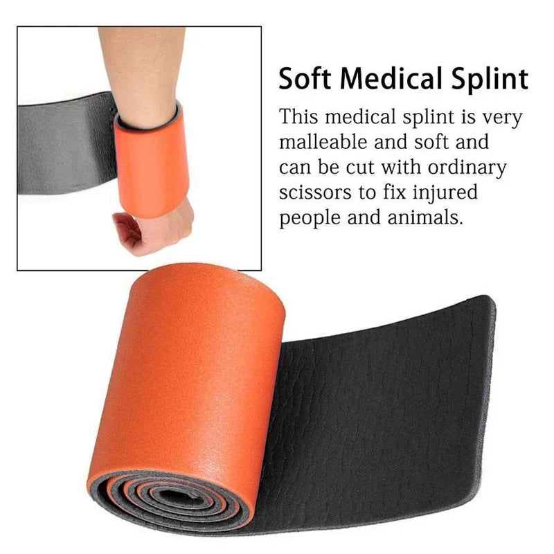 4PCS/Set Medical Survival Splint Bandage Roll Pet Splint Arm Leg Wrist Fracture Rescue Protection for Emergency First Aid