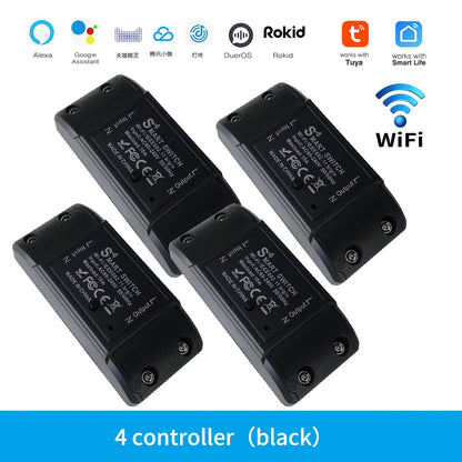Tuya WiFi Smart Switch APP Wireless Controller Universal Breaker Timer Smart Life Work with LED Light Switch Alexa Accessories