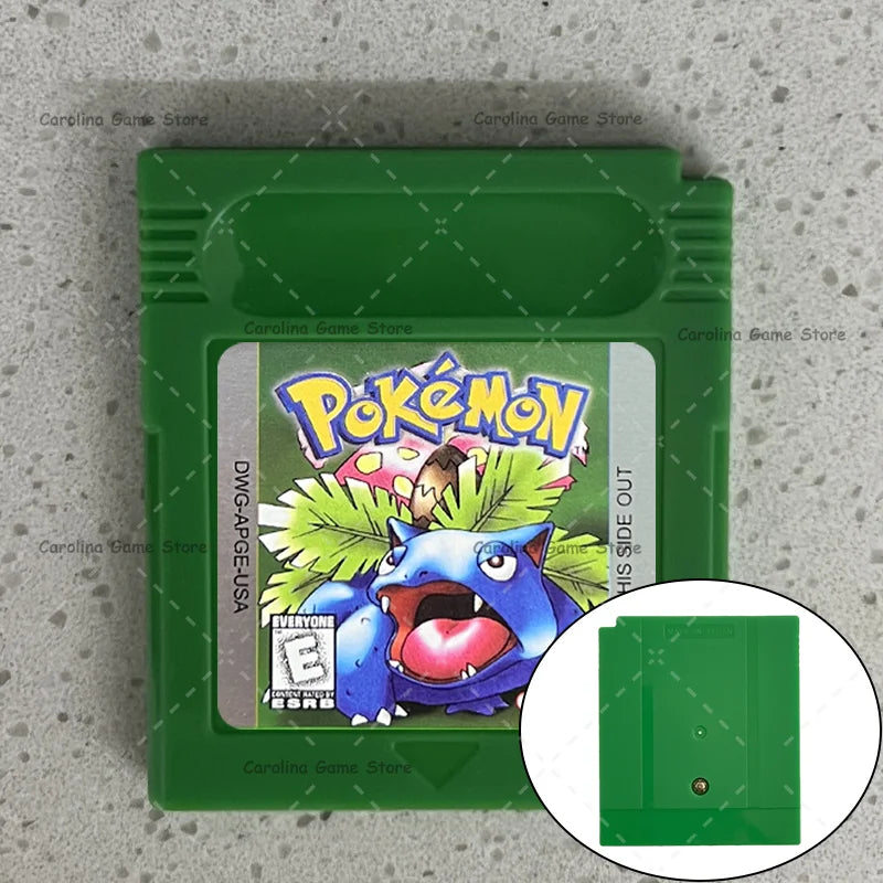 GBC Video Game Cartridge Console Card Pokemon Blue/Crystal/Green/Gold/Red/Silver/Yellow High Quality with Multi-language