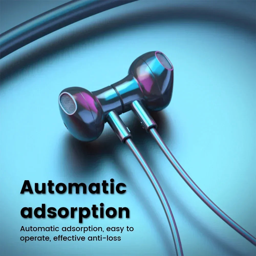 K58pro Wireless Earphones Bluetooth 5.3 Neckband Headphones Gaming LED Display HIFI Headset Sports TWS Earbuds With Mic TF Card