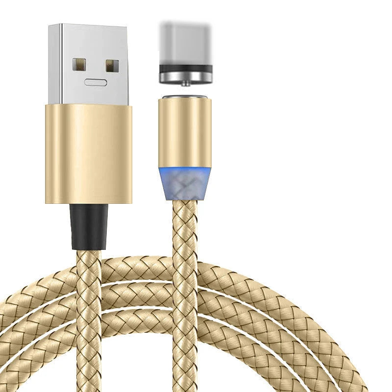 USB C Magnetic Cable Fast charge 3A Micro USB Type C 360 Magnet Fast Charger For iPhone Samsung Android Mobile Phone Cable